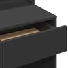 vidaXL makeupbord med spejl 80x41x144,5 cm sort