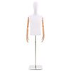 vidaXL Justerbar mannequin 170-242 cm med hoved og fod Mand PP Hvid