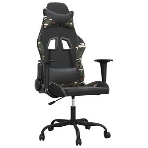 vidaXL gamingstol kunstl&aelig;der sort og camouflage