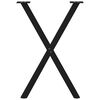 vidaXL spisebordsben X-formet 2 stk. sort 50x(72-73) cm st&aring;l