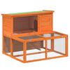 vidaXL kaninbur 102x90x84,5 cm massivt fyrretr&aelig; brun