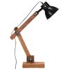 vidaXL industriel skrivebordslampe 58x18x90 cm E27 rund mat sort