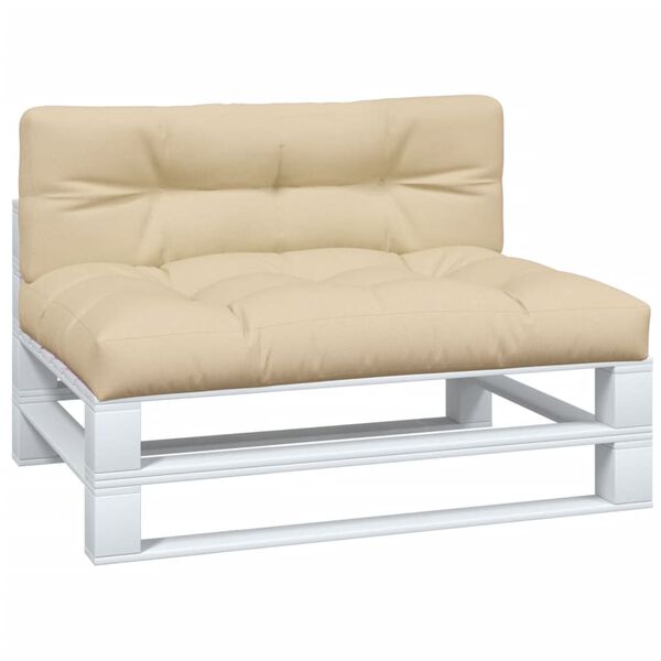 vidaXL pallehynder 2 stk. stof beige