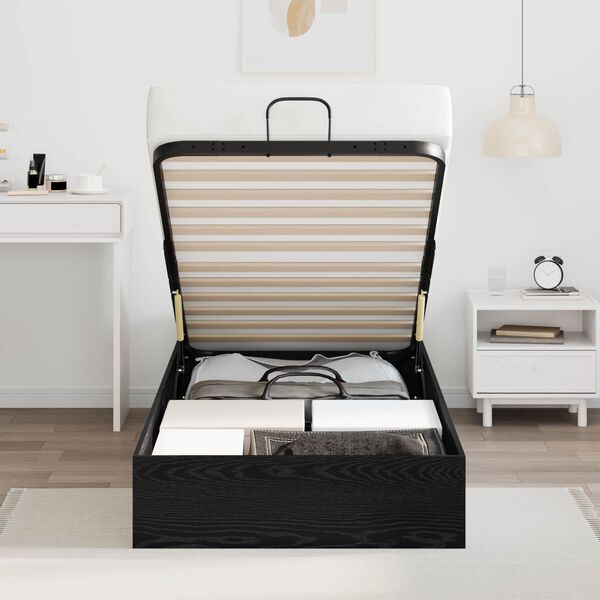 vidaXL Ottoman Sengestel Sort Eg 203 x 90 x 25 cm Konstrueret tr&aelig;