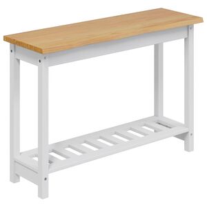VidaXL Konsolbord EKAI Hvid 112 x 35 x 76 cm Massivt fyrretr&aelig;