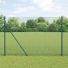 vidaXL Hegnsp&aelig;l Gr&oslash;n 50 x 1,5 m (12 x 12 mm net) St&aring;l og PVC