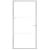 vidaxL d&oslash;r 102,5x201,5 cm sikkerhedsglas og aluminium hvid
