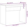 vidaXL skrivebord sort egetr&aelig; 90x40x72 cm konstrueret tr&aelig;