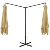 vidaXL dobbelt parasol 600x300 cm st&aring;lstang gr&aring;brun