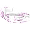 vidaXL Sengestel med hovedg&aelig;rde Beton Gr&aring; 200 x 200 cm Konstrueret tr&aelig;