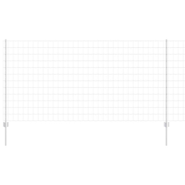 vidaXL Hegn med post S&oslash;lv 1,2 x 25 m St&aring;l