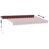 vidaXL markise med LED-lys 350x250 cm automatisk betjening bordeaux
