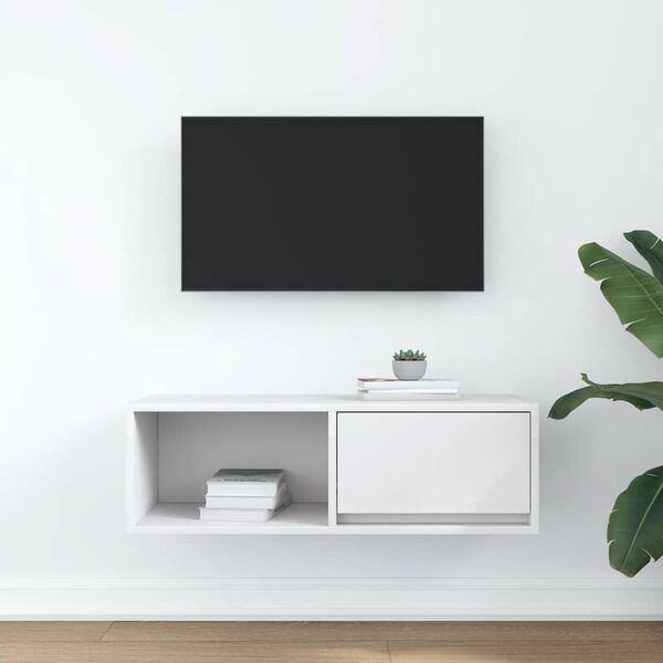 vidaXL tv-bord 80x31x25,5 cm konstrueret tr&aelig; hvid