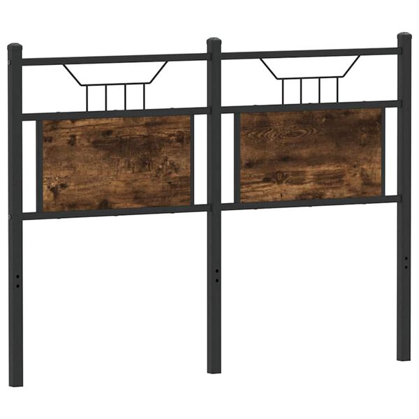 vidaXL udskiftningsgavl 120 cm konstrueret tr&aelig; og st&aring;l r&oslash;get egetr&aelig;sfarve