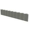 vidaXL gabionv&aelig;g galvaniseret st&aring;l 630 x 30 x 100 cm