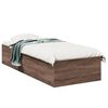 vidaXL sengeramme 75x190 cm uden madras konstrueret tr&aelig; brunt eg