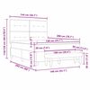 vidaXL Box spring seng med madras M&oslash;rkebl&aring; 140 x 200 cm Fl&oslash;jl