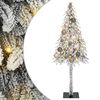 vidaXL Juletr&aelig; med 150 LED'er med stativ Hvid 120 cm PE og St&aring;l