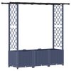 vidaXL H&aelig;vet Bed med Trellis og Tag Gr&aring; 162,5 x 40 x 136 cm PP