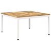 vidaXL Sofabord Hvid 80 x 80,5 x 45 cm Massivt Akacietr&aelig;