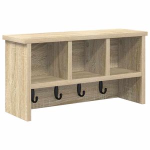 vidaXL V&aelig;gmonteret Jakkeholder V&aelig;gmonteret Sonoma eg 50 x 16 x 26 cm