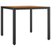vidaXL Have Spisebordssæt 3 pcs Sort 90 x 90 x 75 cm polyrattan