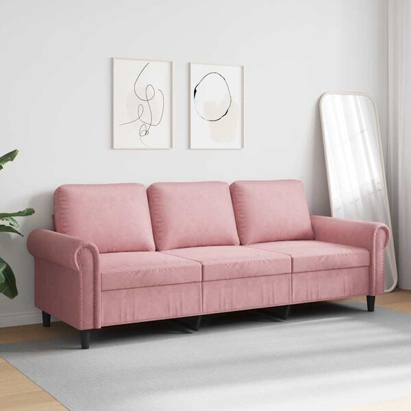 vidaXL 3-personers sofa 180 cm fl&oslash;jl lyser&oslash;d