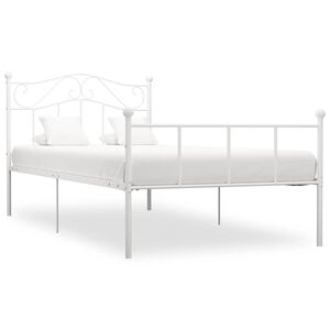 vidaXL sengestel 90x200 cm metal hvid