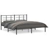 vidaXL sengeramme med sengegavl 183x213 cm metal sort