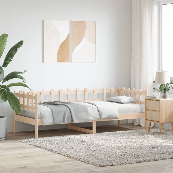 vidaXL daybed uden madras 90x200 cm massivt fyrretr&aelig;