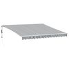 vidaXL markise 400x350 cm automatisk betjening antracitgr&aring; og hvid