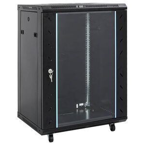 vidaXL netv&aelig;rksskab 60x45x86 cm 15U 19" IP20 sort