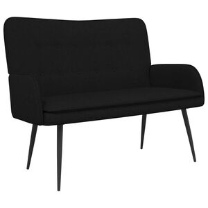 vidaXL 2-personers sofa Sort 115 x 61 x 87 cm Stof