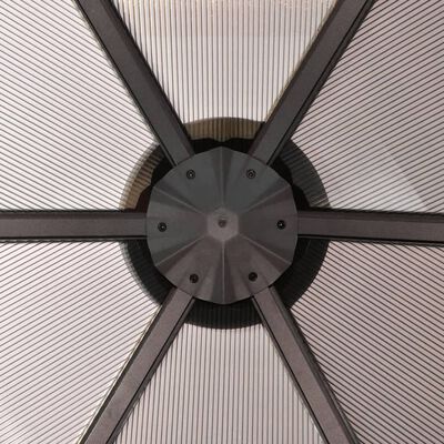vidaXL pavillon med gardiner aluminium brun 310x270x265 cm