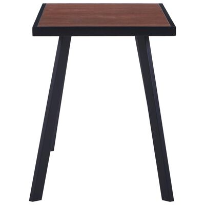 vidaXL spisebord 120x60x75 cm MDF sort og mørk træfarve