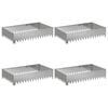 vidaXL Pl&aelig;nekant 4 pcs 100 x 60 x 20 cm St&aring;l S&oslash;lv