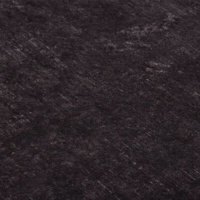 vidaXL gulvtæppe 80x300 cm skridsikkert og vaskbart sort og guld