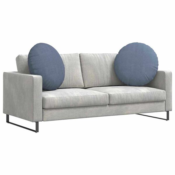 vidaXL Sædepuder 2 pcs Blå Ø 60 cm Velourstof