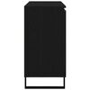 vidaXL Sideboard med skuffe Sort eg 101,5 x 35 x 70 cm Konstrueret træ