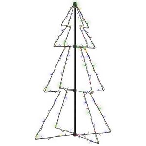 vidaXL lysende juletr&aelig; 78x120 cm 160 LED'er indend&oslash;rs/udend&oslash;rs
