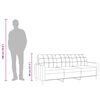 vidaXL 3-personers sofa 180 cm stof vinrød