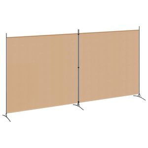 vidaXL 2-panels rumdeler Beige 348 x 180 cm Stof