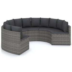 vidaXL sofas&aelig;t til haven 6 dele med hynder polyrattan gr&aring;