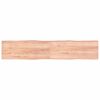 vidaXL bordplade 200x40x(2-4) cm naturlig kant behandlet tr&aelig; lysebrun