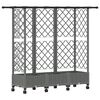 vidaXL H&aelig;vet Bed med Trellis og Tag Lysegr&aring; 164 x 40 x 127 cm PP