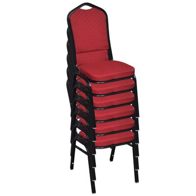 vidaXL spisebordsstole 20 stk. stof rød