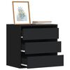 vidaXL kommode til hj&oslash;rne 60x41x58 cm konstrueret tr&aelig; sort