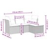 vidaXL sofas&aelig;t til haven 4 dele med hynder polyrattan lysegr&aring;