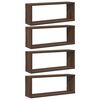 vidaXL v&aelig;ghylder 4 stk. 60x15x23 cm konstrueret tr&aelig; brun egetr&aelig;
