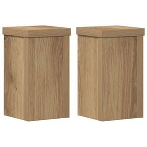 vidaXL plantestativer 2 stk. 10x10x18 cm konstrueret tr&aelig; egetr&aelig;sfarvet